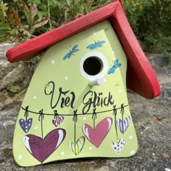 Nistkasten Viel Glück verschiedene Farben Vogelvilla Höhe 23 cm