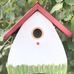 Nistkasten zum Aufhängen AUENLAND weiß Vogelvilla Höhe 23 cm
