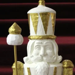 Nussknacker Figur Egon weiß gold Werner Voß