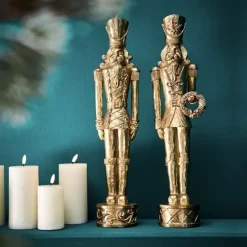 Nussknacker Figur gold Eugen Werner Voß Höhe 52 cm