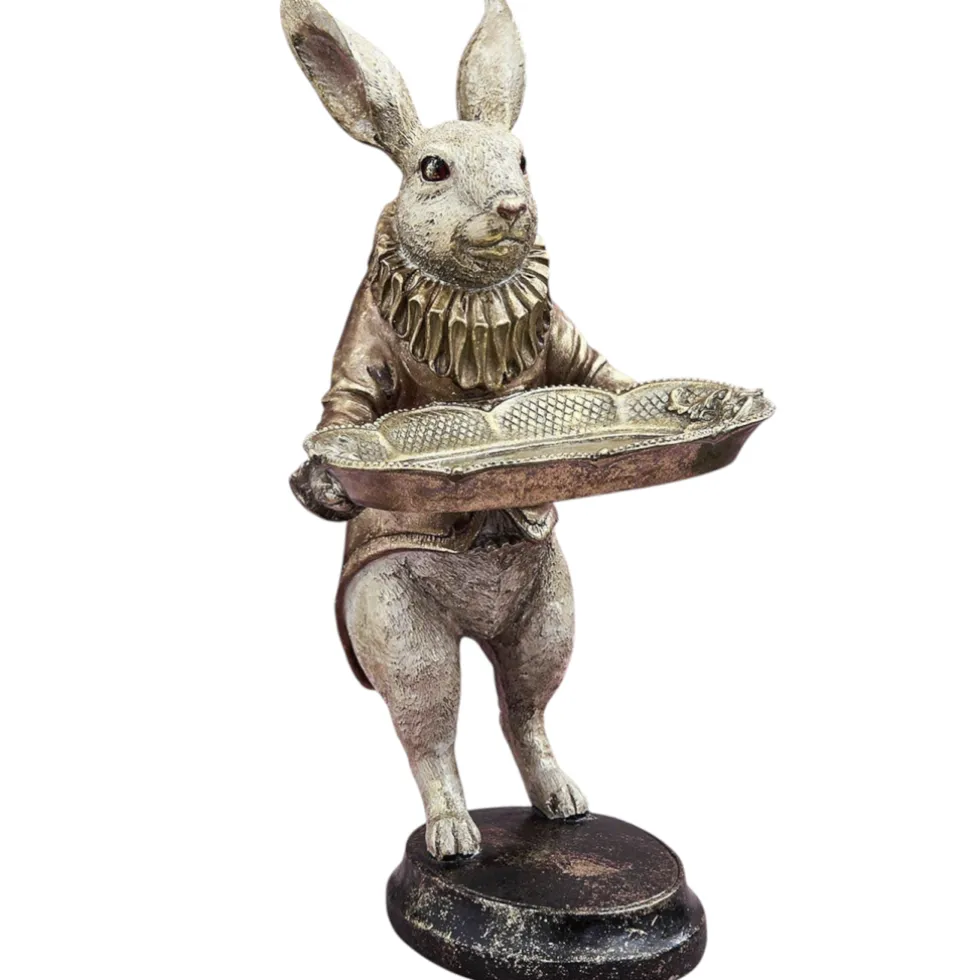 Osterdeko Hase Baxter mit Schale Werner Voß Höhe 28 cm