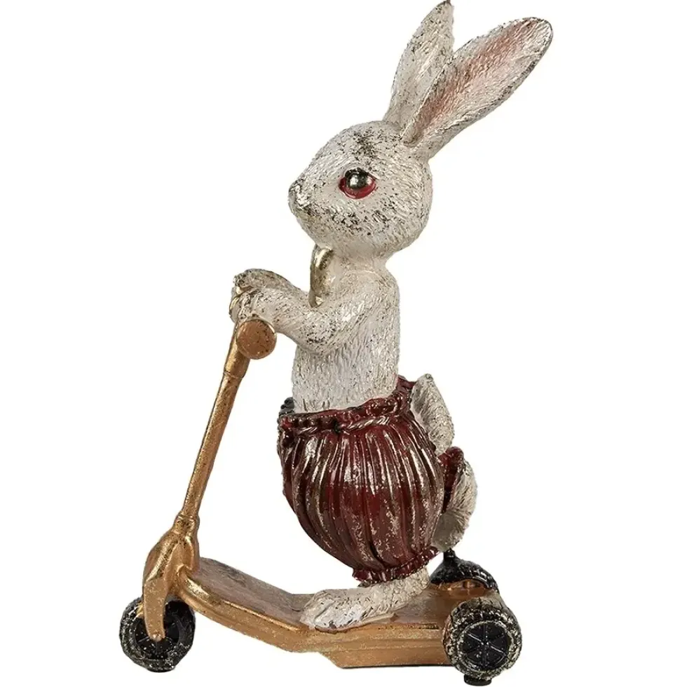 Osterdeko Hase Cherry mit Roller Clayre & Eef Höhe 25 cm