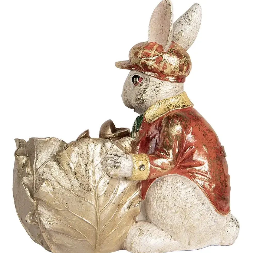 Osterdeko Hase Klopfer mit Topf Clayre & Eef H 30 cm