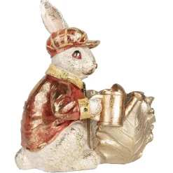 Osterdeko Hase Klopfer mit Topf Clayre & Eef H 30 cm