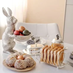 Osterdeko Hase mit Schale Bert Edzard Höhe 31 cm