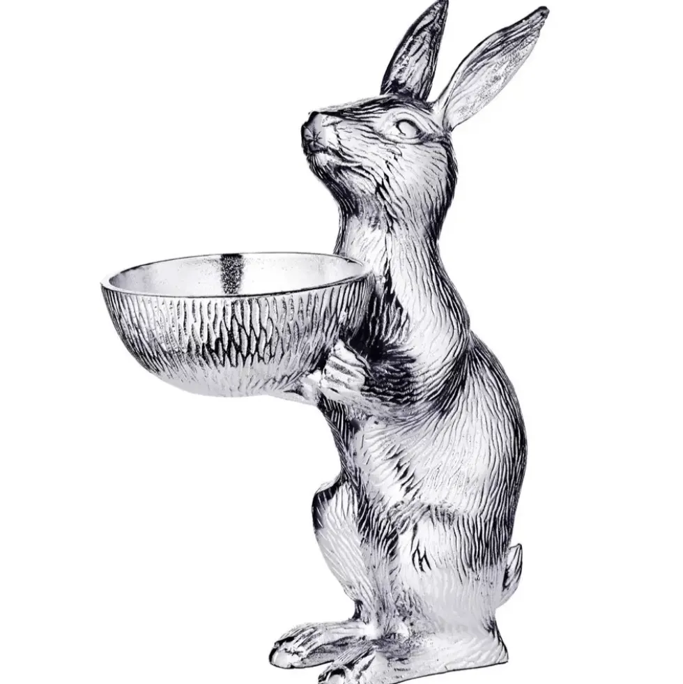 Osterdeko Hase mit Schale Bert Edzard Höhe 31 cm