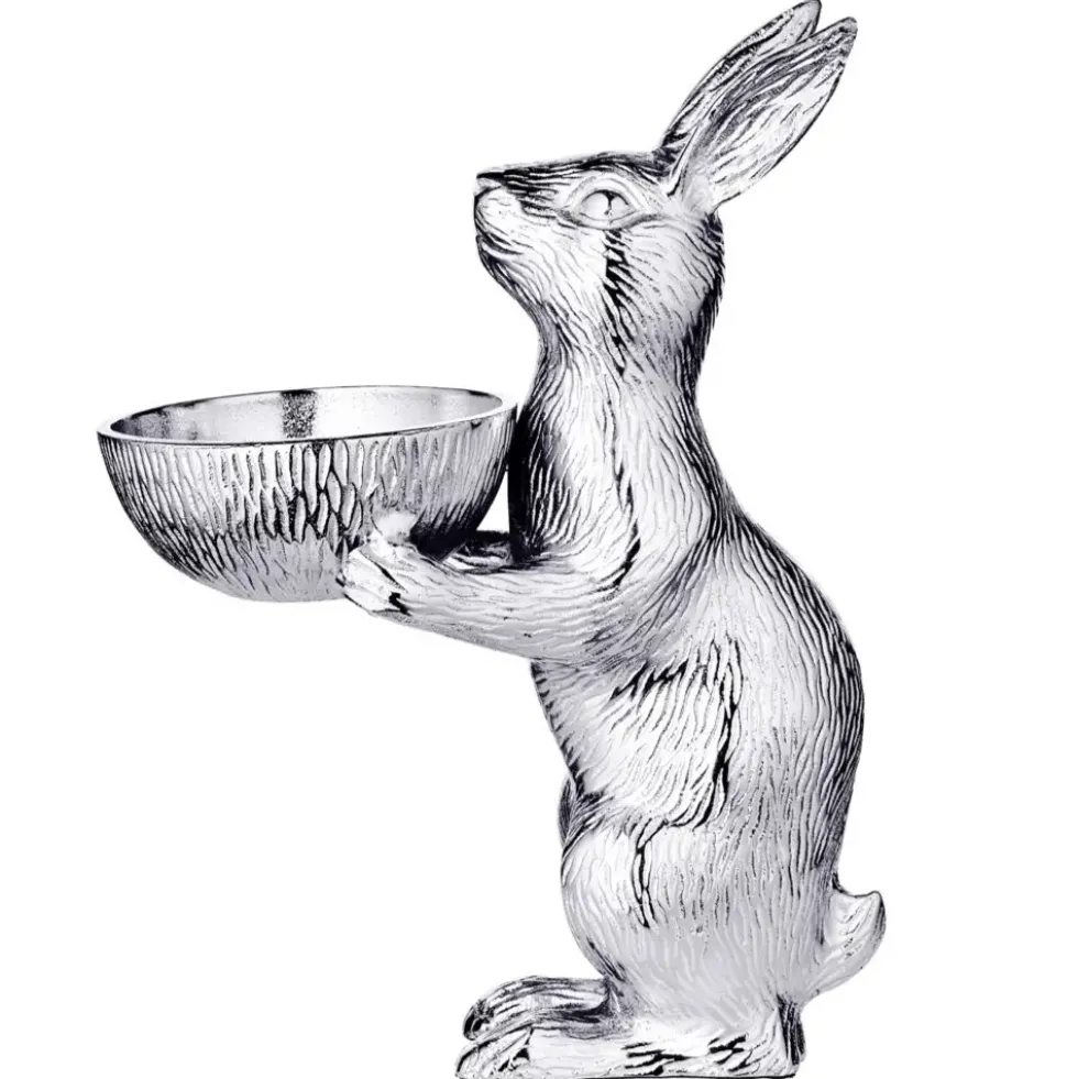 Osterdeko Hase mit Schale Bert Edzard Höhe 31 cm