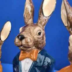 Osterdeko Hasenbüste mit Fliege Werner Voß Höhe 38 cm