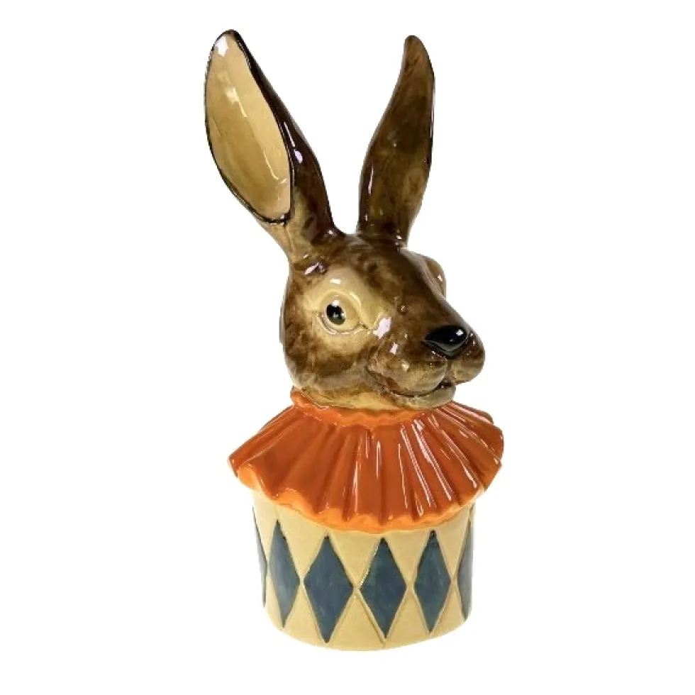 Osterdeko Hasenbüste mit Kragen Werner Voß Höhe 31 cm