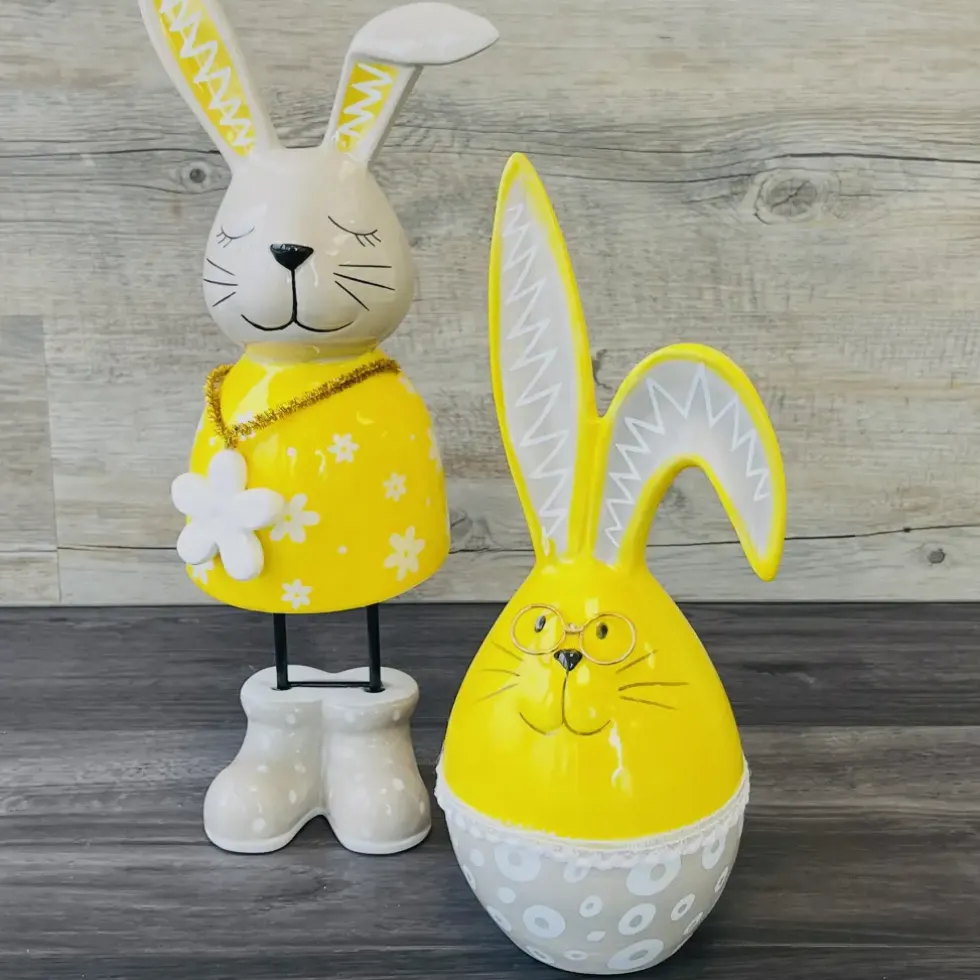 Osterdeko Keramikhase Helga Höhe 37 cm