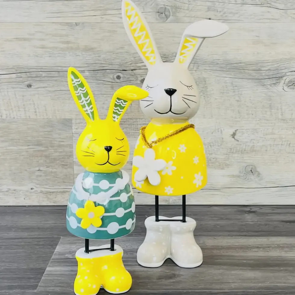 Osterdeko Keramikhase Helga Höhe 37 cm