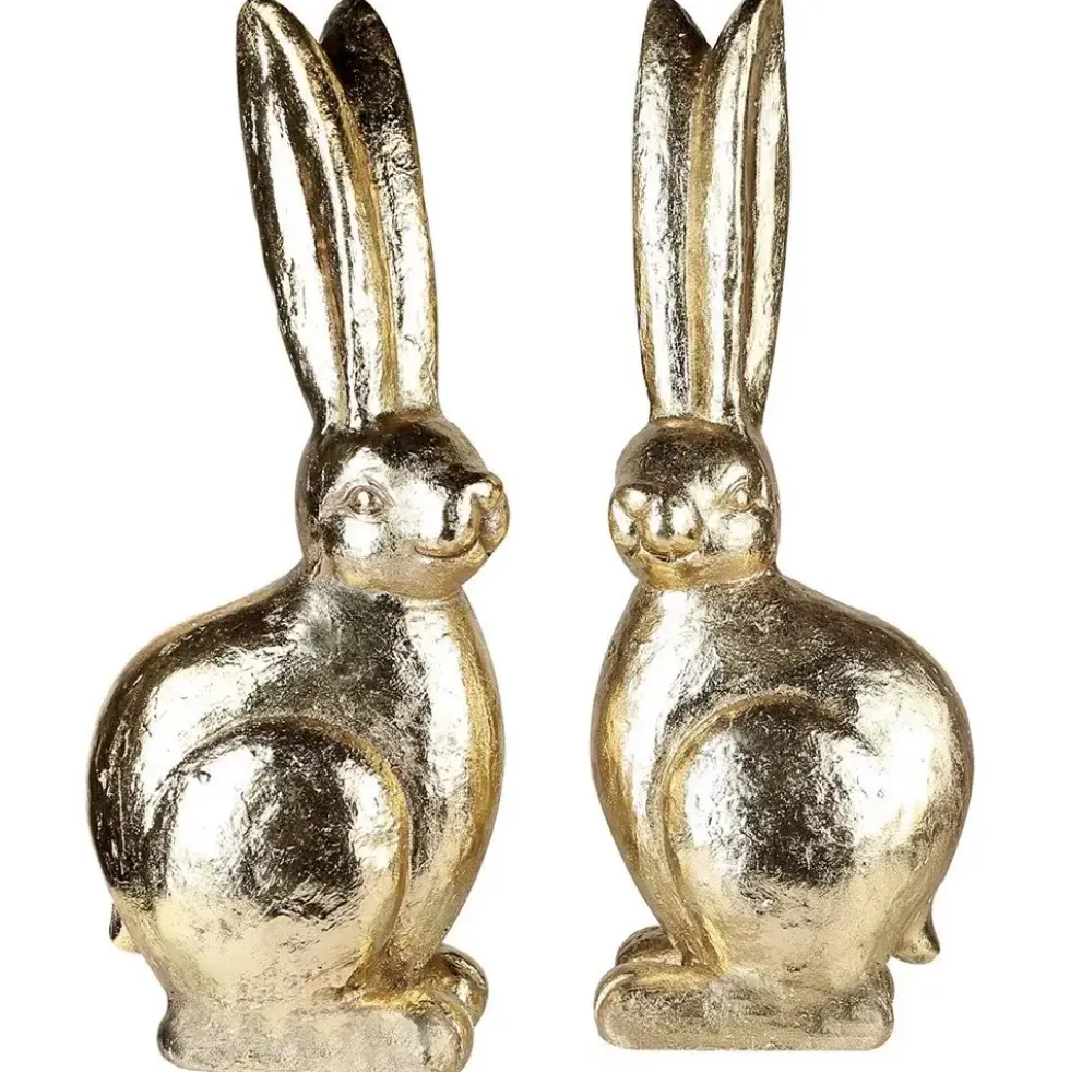 Osterhase Deko groß Hannes gold