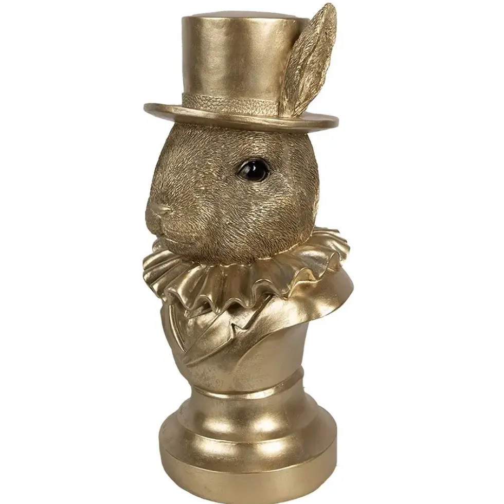 Osterhase Deko Hasenbüste gold Clayre & Eef Höhe 35 cm