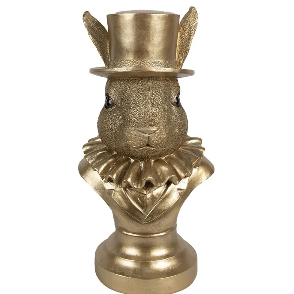 Osterhase Deko Hasenbüste gold Clayre & Eef Höhe 35 cm