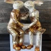 Osterhase Deko Kantenhocker Hasenpaar Clayre und Eef H 35 cm