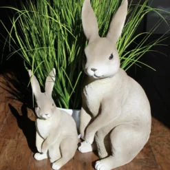 Osterhasen Deko Figur Gatsby natur H 58 cm