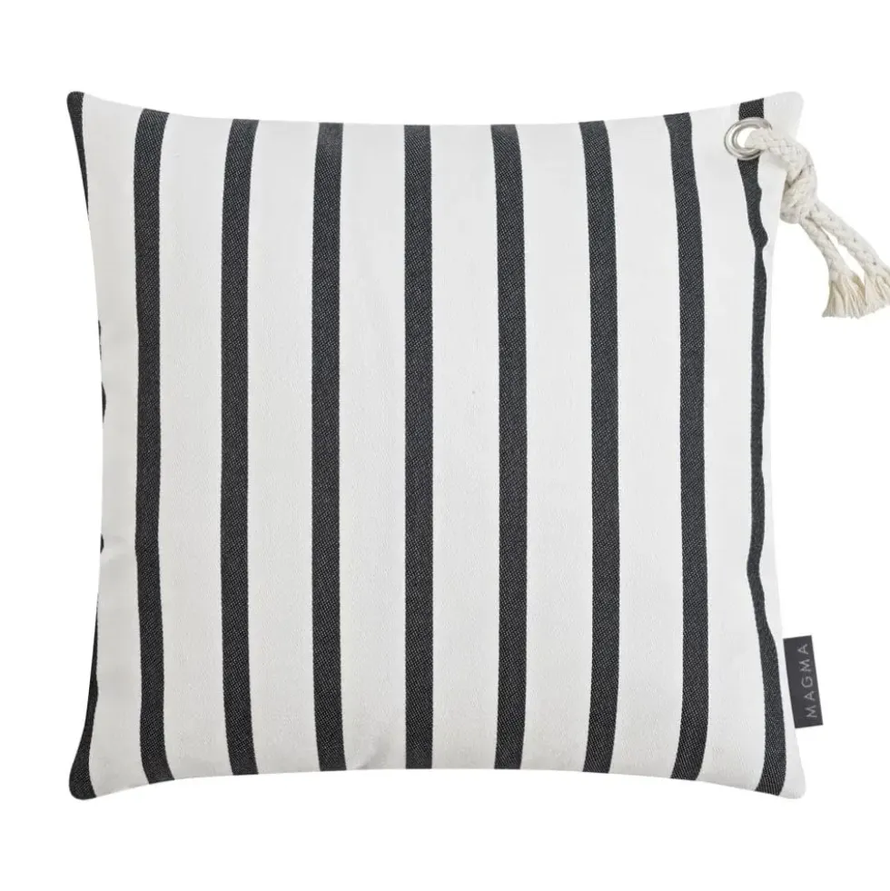 Outdoor Kissen Magma Malta schwarz 40×40 cm