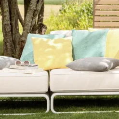 Outdoor Kissen wetterfest Magma Curacao grau 45×45 cm
