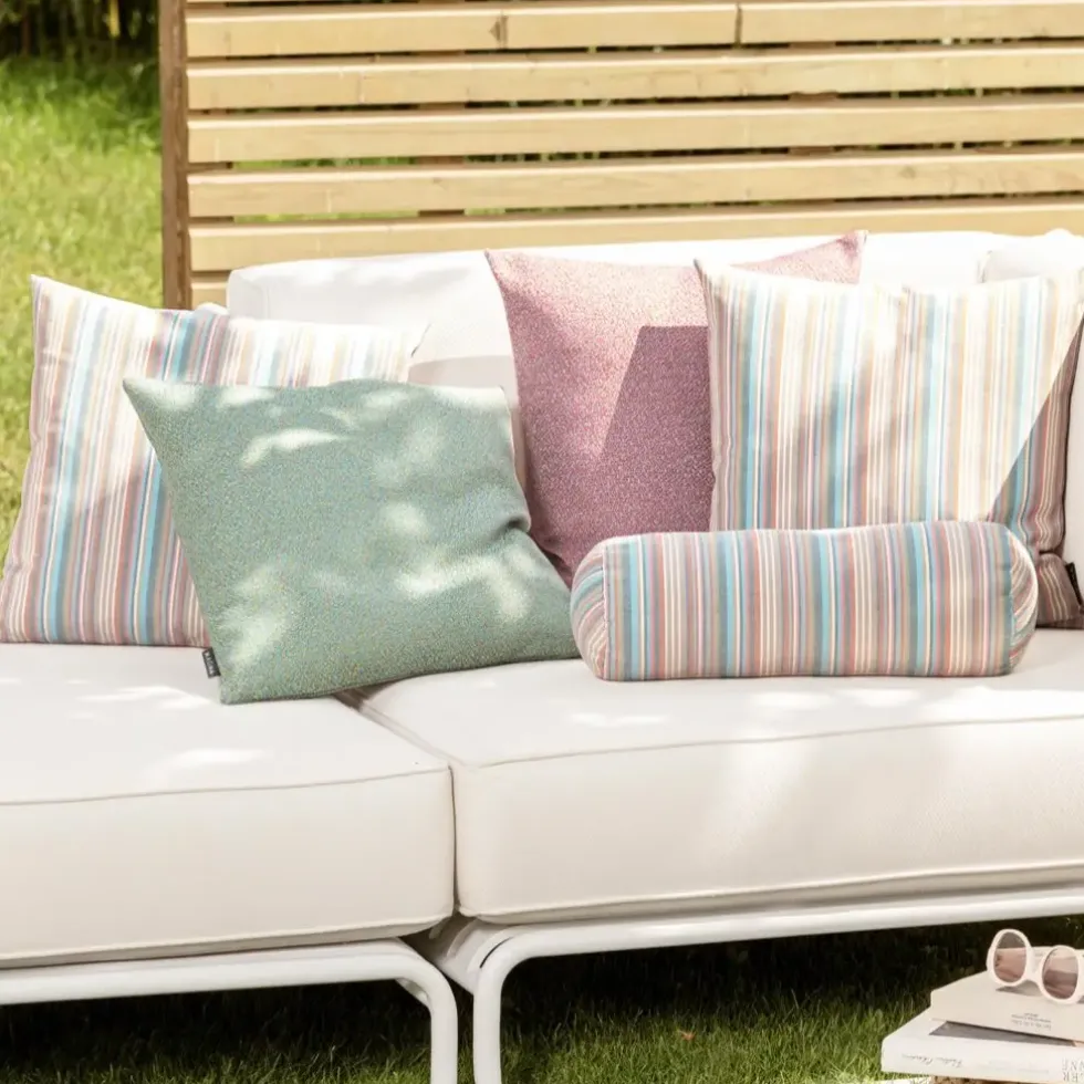 Outdoor Kissen wetterfest Magma RIVIERA pastellbunt 45×45 cm