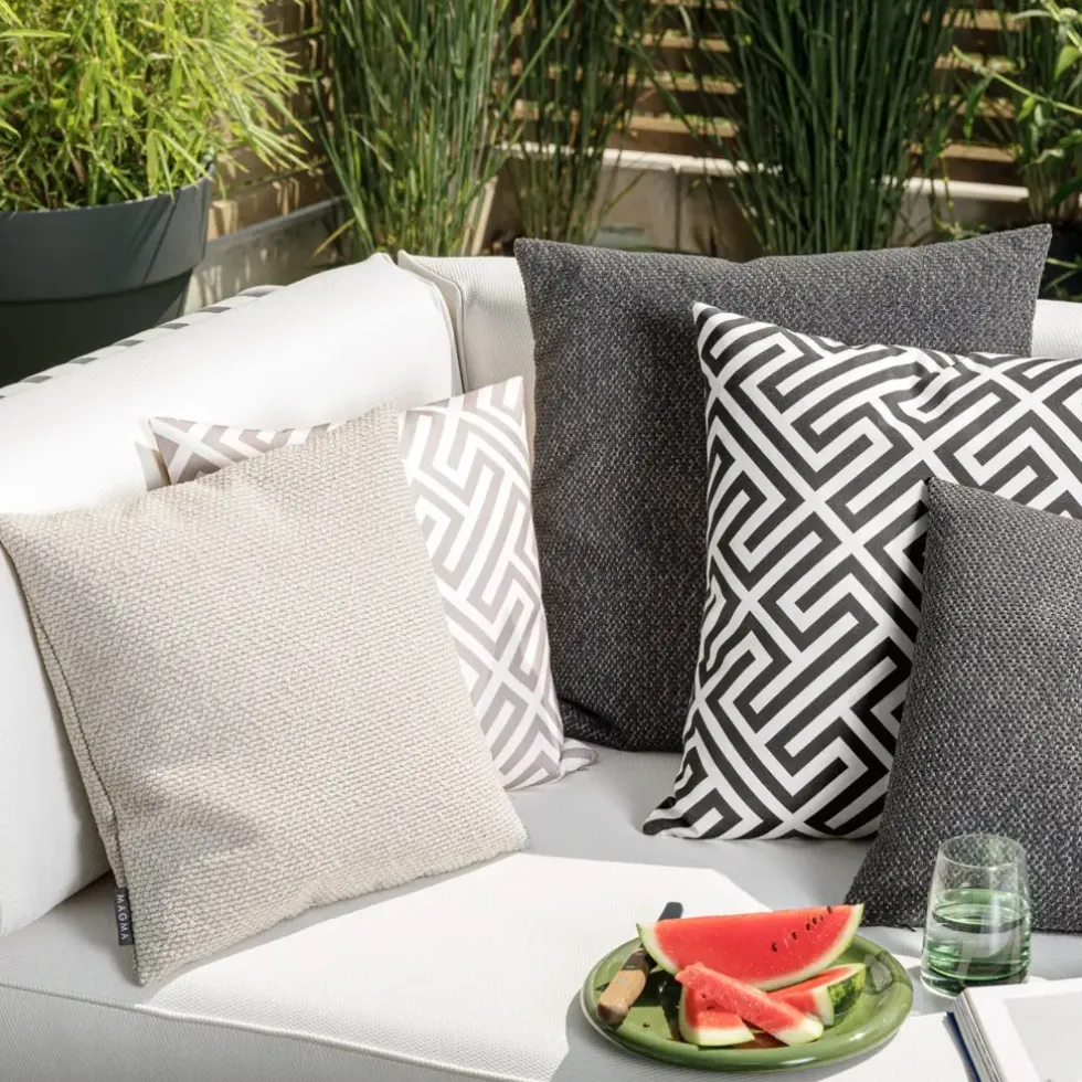 Outdoor Kissen wetterfest Magma Rhodos natur 40×40 cm