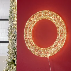 Outdoor LED Lichterkranz rund warmweiß | In 3 Größen