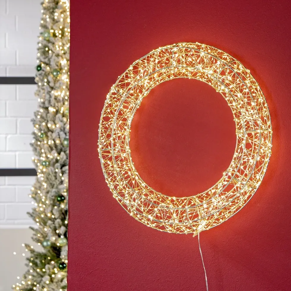 Outdoor LED Lichterkranz rund warmweiß | In 3 Größen