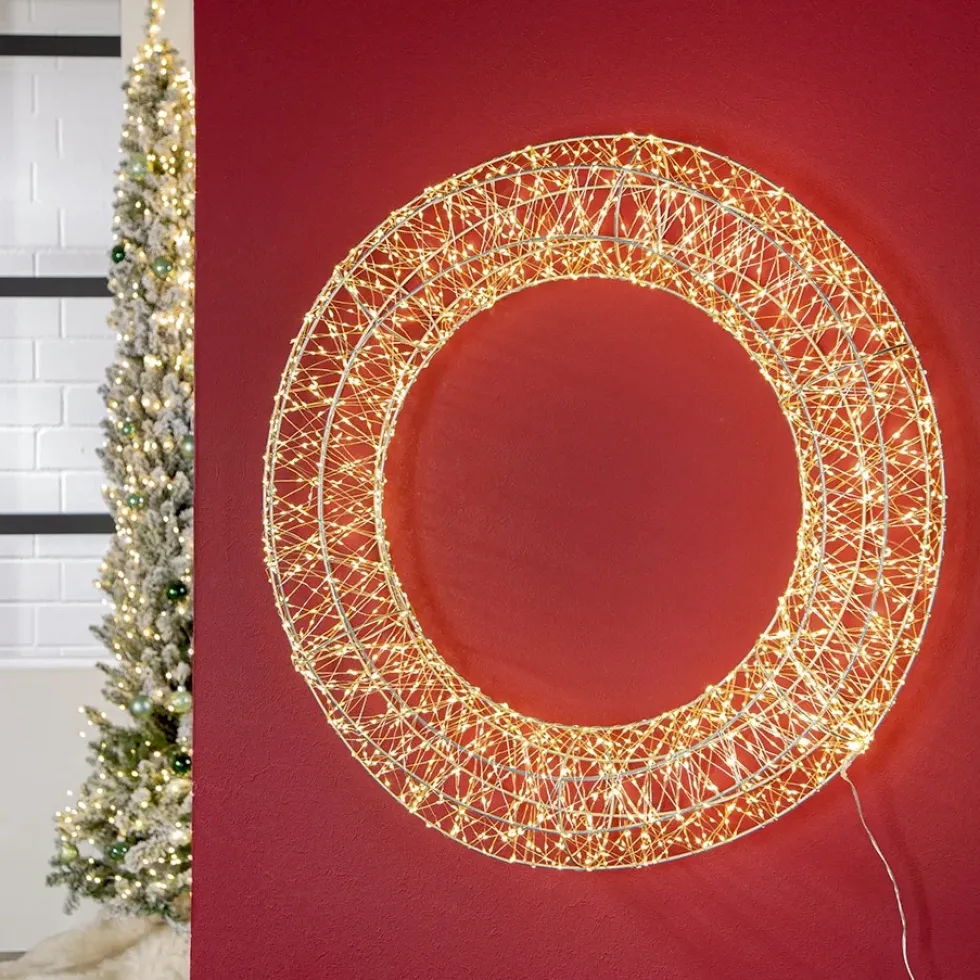 Outdoor LED Lichterkranz rund warmweiß | In 3 Größen