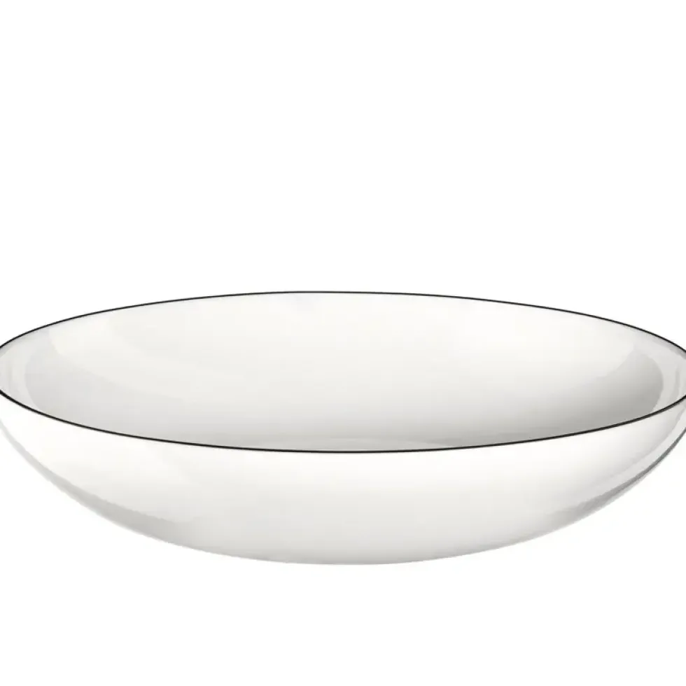 Pastateller tief ASA Porzellan à table ligne noire D 22 cm