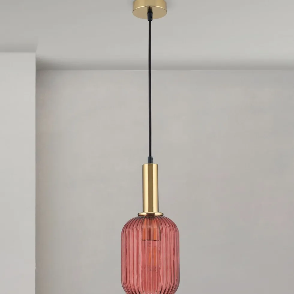 Pendelleuchte CALISTA rot 1-flammig