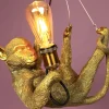 Pendelleuchte Äffchen gold Charlie Werner Voß Höhe 30 cm
