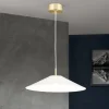 Pendelleuchte GAETA weiß/messing