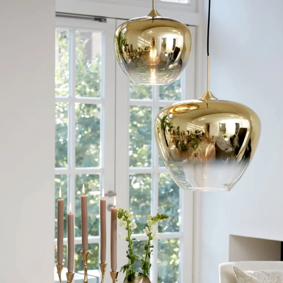 Pendelleuchte Glas gold MAYSON