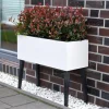 Pflanzkübel auf Füßen Carlotta creme 77×29 cm