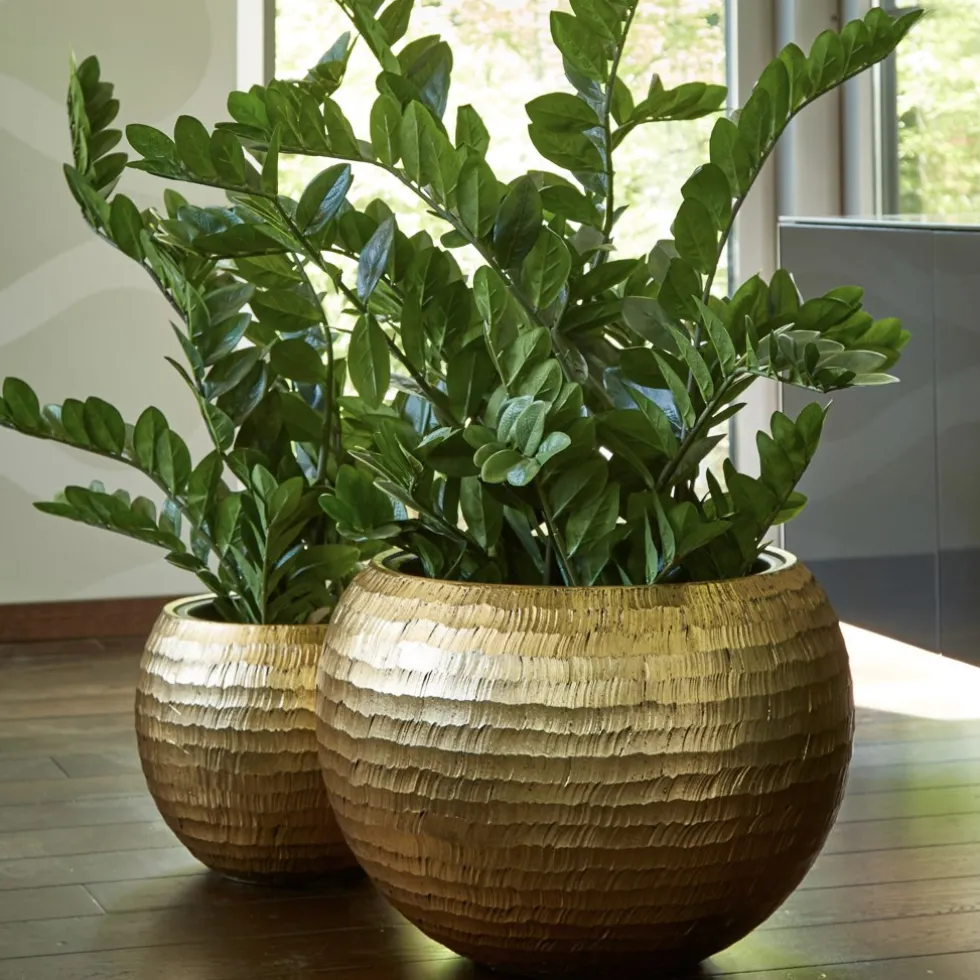 Pflanzkübel gold Leony Durchmesser 60 cm