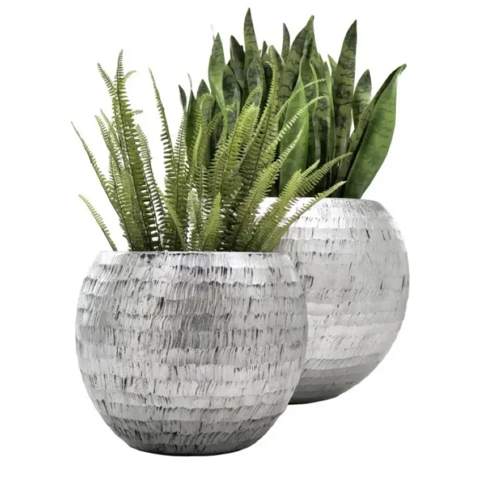 Pflanzkübel silber Leony Durchmesser 60 cm