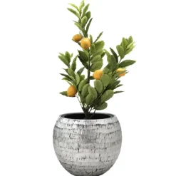 Pflanzkübel silber Leony Durchmesser 60 cm
