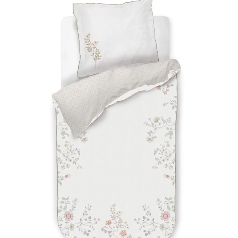 Pip Studio Bettwäsche 135×200 cm Campo de Flores weiß