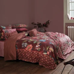 Pip Studio Bettwäsche 200×200 cm Poppy Stitch rot