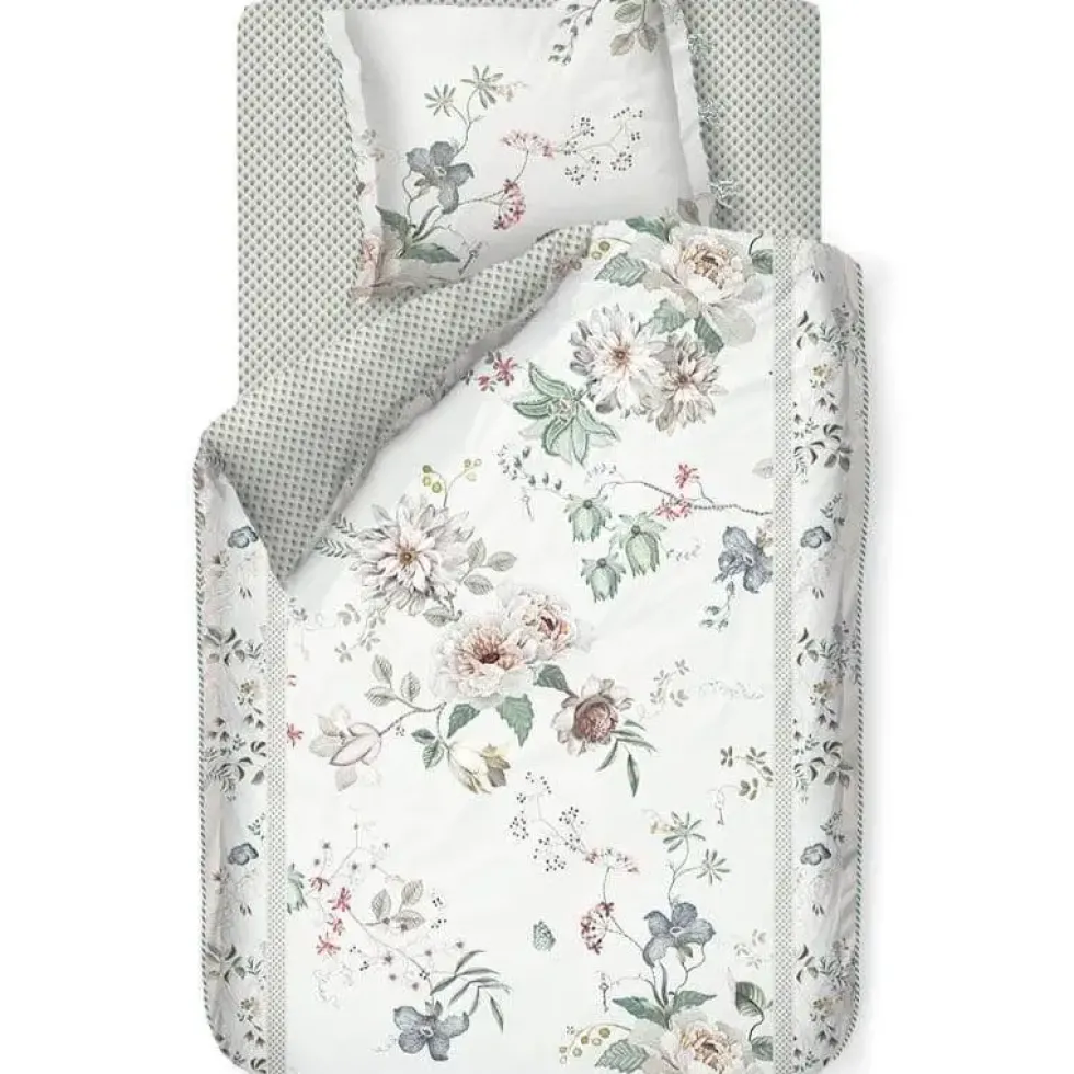 Pip Studio Kissenbezug 80×40 cm Tokyo Bouquet weiß