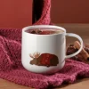 Porzellan Becher Elch Winter-Pulli | 400 ml weiß