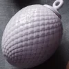 Porzellan Deko Osterei Lyngby Rhombe lavendel Höhe 7 cm