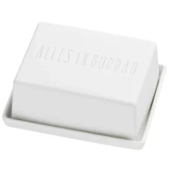 Räder Butterdose Porzellan weiß ALLES IN BUDDHA 14×11 cm