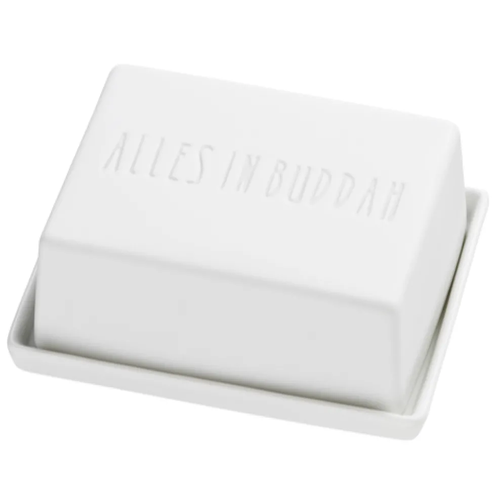 Räder Butterdose Porzellan weiß ALLES IN BUDDHA 14×11 cm