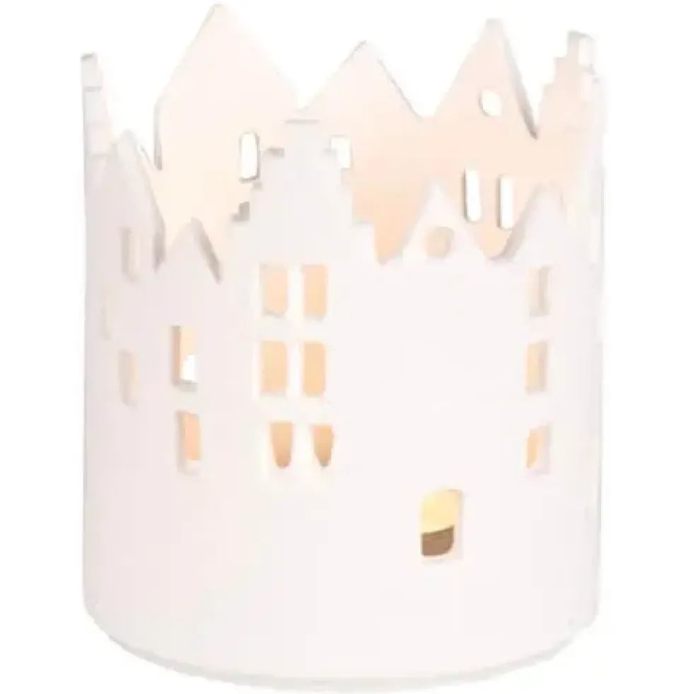 Räder Lichthaus Deko Porzellan weiß Stadtlicht Marktplatz H 11 cm