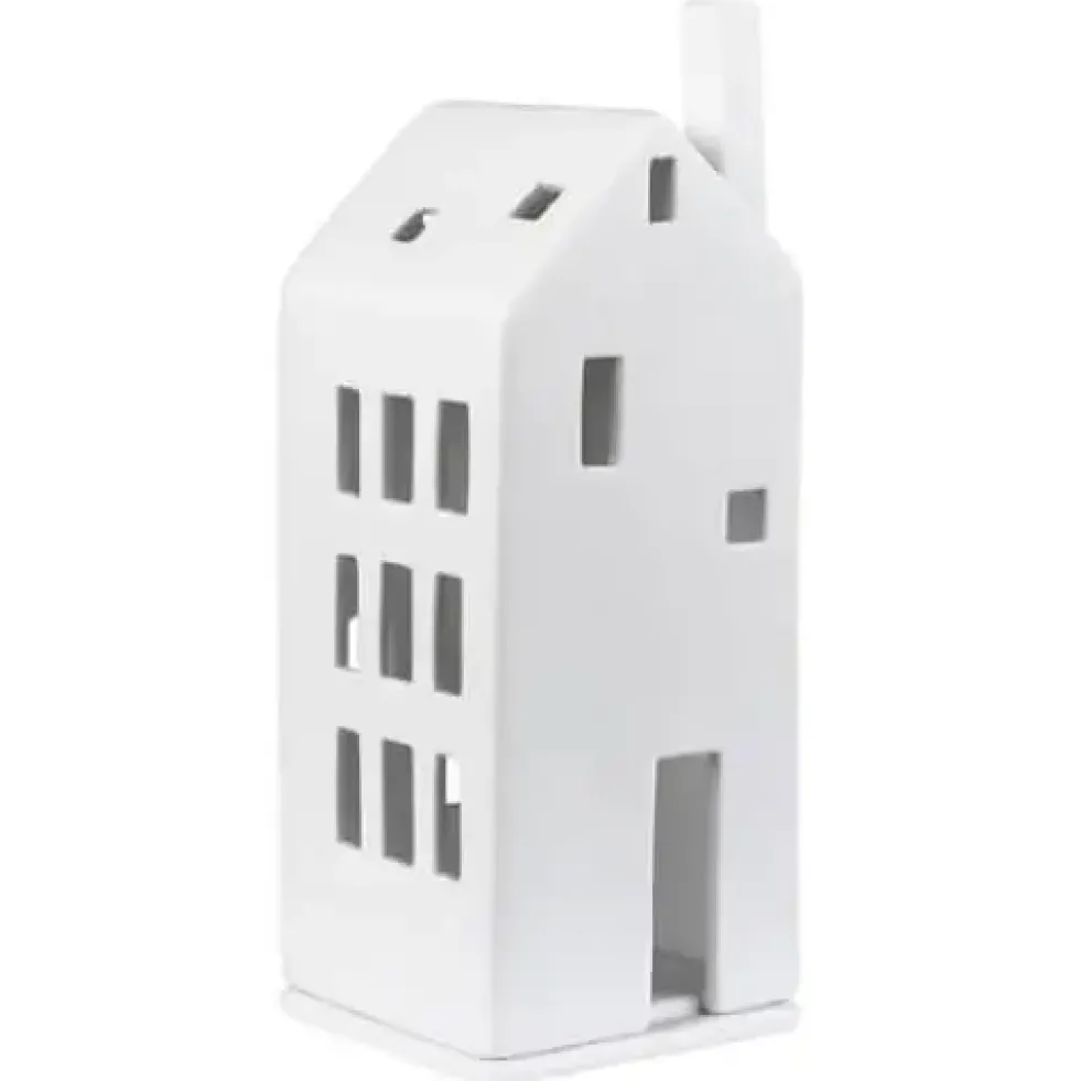 Räder Lichthaus Porzellan weiß GROSSE TÜR ZUHAUSE H 19 cm