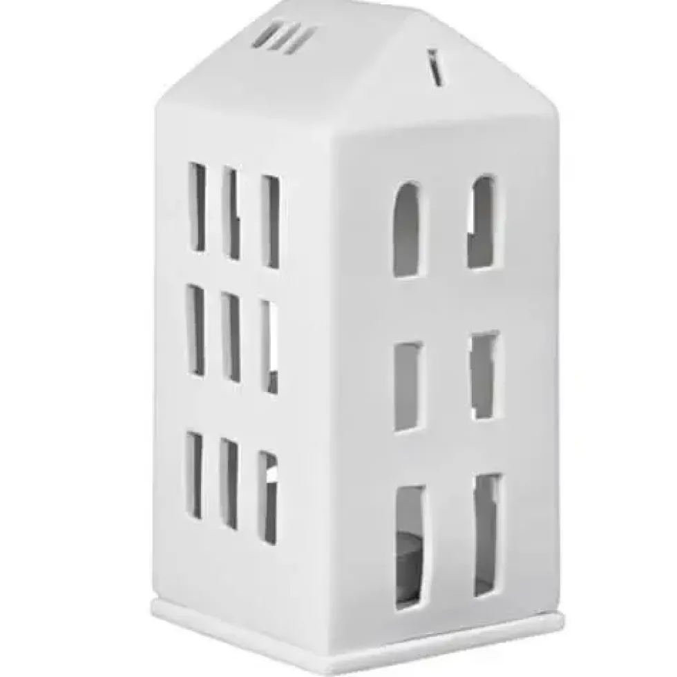 Räder Lichthaus Porzellan weiß WALMDACH ZUHAUSE Höhe 16,5 cm