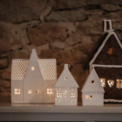 Räder Lichthaus Porzellan weiß Lebkuchenhaus Höhe 20 cm