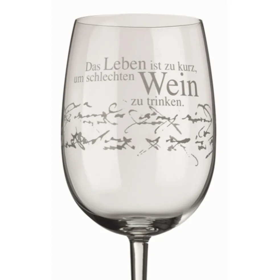 Räder Weinglas DAS LEBEN IST ZU KURZ Höhe 22 cm