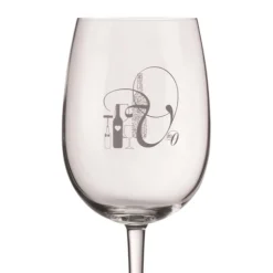 Räder Weinglas mit Gravur FLASCHE UND GLAS H 22 cm