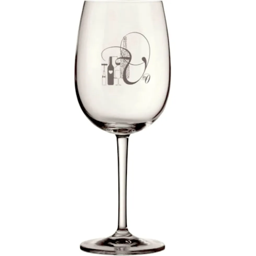 Räder Weinglas mit Gravur FLASCHE UND GLAS H 22 cm